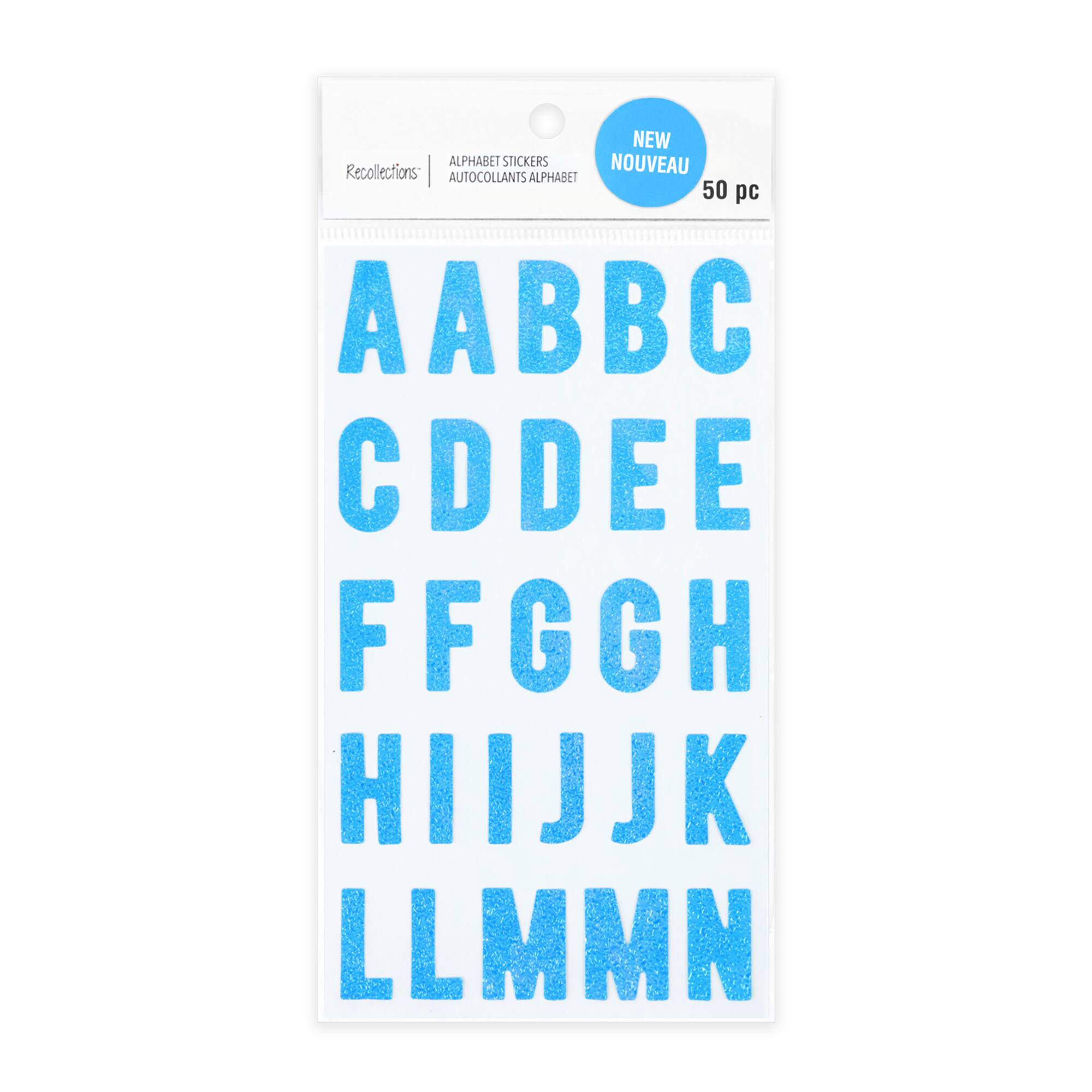 Iridescent Blue Alphabet Stickers by Recollections™